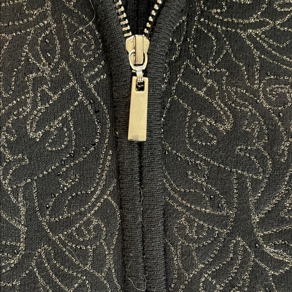 White House Black Market Black Turtleneck Zip-Up Sweater - Picture 3 of 6